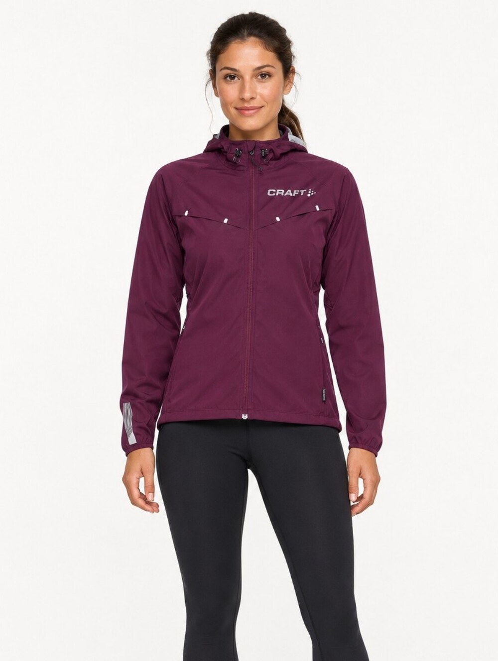 Craft Repel Plum Waterproof Reflective Running Jacket Size Small